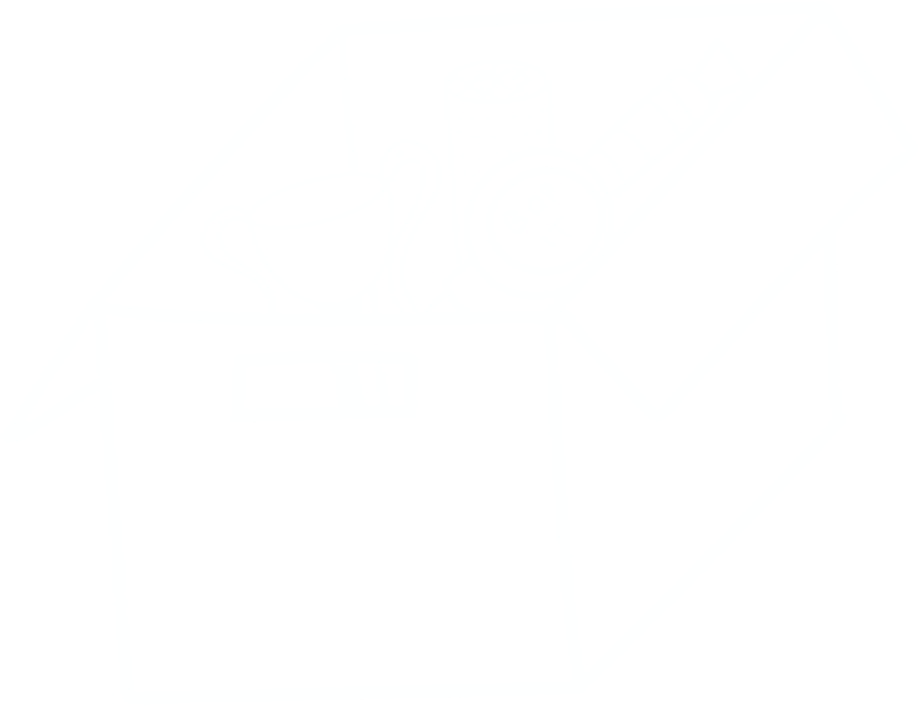 A cardboard box filled with miscellaneous items including an old nostalgic toy